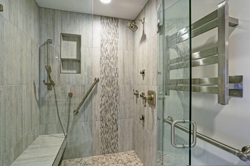 Bathroom Featuring a Large Walk-In Shower